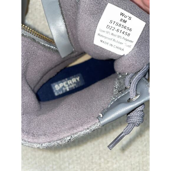 SPERRY Syren Gulf Wool Quilt Duck Boot in Grey Size 8M Womens - Picture 8 of 8